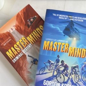 2 books - EUC Hardcover & paper "MasterMinds" by Gordon Korman